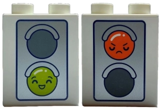 LEGO® DUPLO® KOSTKA 2X1 NOP POTISK DOPRAVNÍ ZNAČKA SEMAFOR