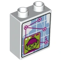 LEGO® DUPLO® KOSTKA 2X1 POTISK MAPA GOBLIN