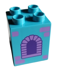LEGO® DUPLO® KOSTKA 2X2 VYSOKÁ POTISK OKNO