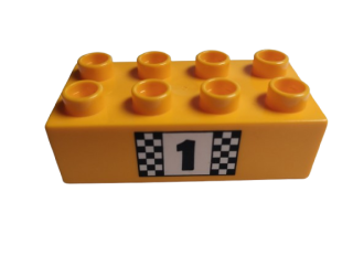 LEGO® DUPLO® KOSTKA 2x4 POTISK ČÍSLO 1
