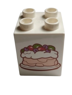 LEGO® DUPLO® KOSTKA 2X2 VYSOKÁ POTISK DORT