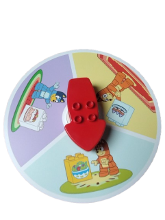 LEGO® DUPLO® MĚKKÁ PLASTOVÁ PODLOŽKA + OTOČNÁ ŠIPKA SPINNER