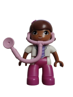 LEGO® DUPLO® FIGURKA ŽENA DOKTORKA PLYŠÁKOVÁ SE STETOSKOPEM