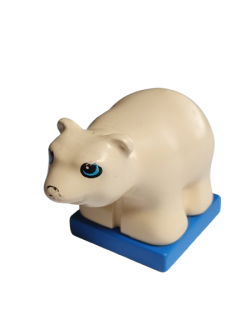 LEGO® DUPLO® LEDNÍ MEDVĚD MEDVÍDEK - ZAŽLOUTLÝ, OTISKY