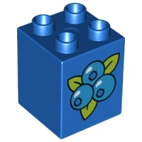 LEGO® DUPLO® KOSTKA 2X2 VYSOKÁ S POTISKEM BORŮVKY