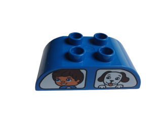 LEGO® DUPLO® KOSTKA OBLÁ 2X4 POTISK AUTO PES DÍTĚ