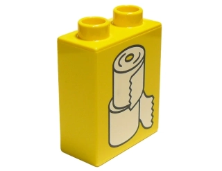 LEGO® DUPLO® KOSTKA 2X12 POTISK TOALETNÍ PAPÍR