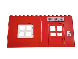 LEGO® DUPLO® ČERVENÁ STĚNA DOMU FIRE HASIČI - VIZ POPIS