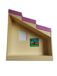 LEGO® DUPLO® STŘECHA STĚNA DOMU - ZAŽLOUTLÁ