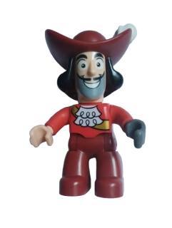 LEGO® DUPLO® FIGURKA MUŽ KAPITÁN HOOK - VLASY VIZ FOTO A POPIS