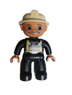 LEGO® DUPLO® FIGURKA MUŽ HASIČ - ZAŽLOUTLÝ + VIZ POPIS