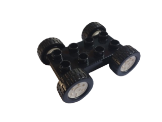 LEGO® DUPLO® PODVOZEK  - BÍLÉ STŘEDY KOL