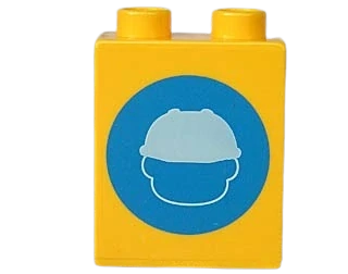 LEGO® DUPLO® KOSTKA 2X1 POTISK DĚLNÍK STAVBA