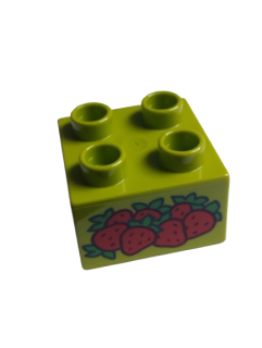 LEGO® DUPLO® KOSTKA 2X2 S POTISKEM JAHODY