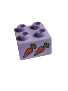 LEGO® DUPLO® KOSTKA 2X2 S POTISKEM MRKEV