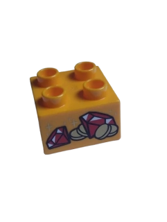 LEGO® DUPLO® KOSTKA 2X2 S POTISKEM DIAMANTY POKLAD