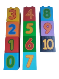 LEGO® DUPLO® KOSTKA 2X2 VYSOKÁ S POTISKEM ČÍSLA