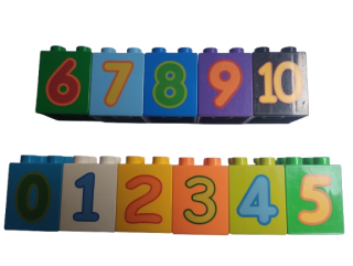 LEGO® DUPLO® KOSTKA 2X2 VYSOKÁ S POTISKEM ČÍSLA