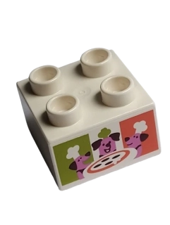 LEGO® DUPLO® BLUEY KOSTKA 2X2 POTISK PIZZA