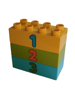 LEGO® DUPLO® KOSTKA 2X4 S POTISKEM ČÍSLA ČÍSLO 123 - SADA