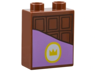 LEGO® DUPLO® KOSTKA 2X1 NOP POTISK ČOKOLÁDA