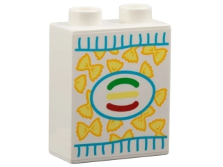 LEGO® DUPLO® KOSTKA 2X1 NOP POTISK PASTA TĚSTOVINY