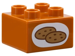 LEGO® DUPLO® KOSTKA 2X2 S POTISKEM SUŠENKY CHLÉB