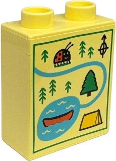 LEGO® DUPLO® KOSTKA 2X1 POTISK MAPA