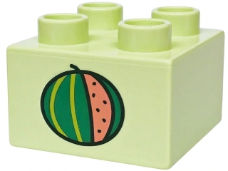 LEGO® DUPLO® KOSTKA 2X2 S POTISKEM MELOUN