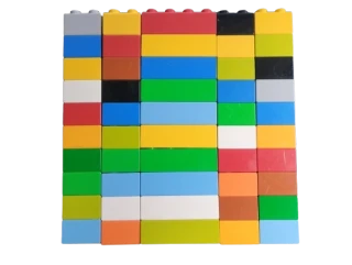 LEGO® DUPLO® SADA 50 KS KOSTEK - 2X2  A 2X4 NOPY - VIZ FOTO