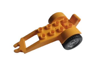 LEGO® DUPLO® PODVOZEK PŘÍVĚS ŽLUTO-ORANŽOVÝ