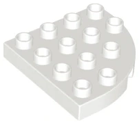 LEGO® DUPLO® PODLOŽKA DESKA ROHOVÁ - BÍLÁ