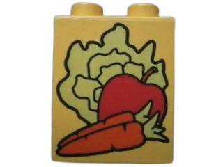 LEGO® DUPLO® KOSTKA 2X1 POTISK ZELENINA