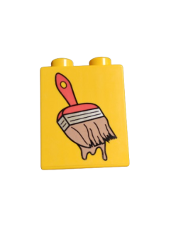 LEGO® DUPLO® KOSTKA 2X1 POTISK MALÍŘSKÁ ŠTĚTKA