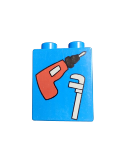 LEGO® DUPLO® KOSTKA 2X1 POTISK NÁŘADÍ