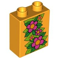 LEGO@ DUPLO@ KOSTKA 2X1 POTISK KVĚTINY