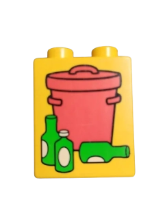 LEGO® DUPLO® KOSTKA POTISK 2X1 POPELNICE ODPADKY